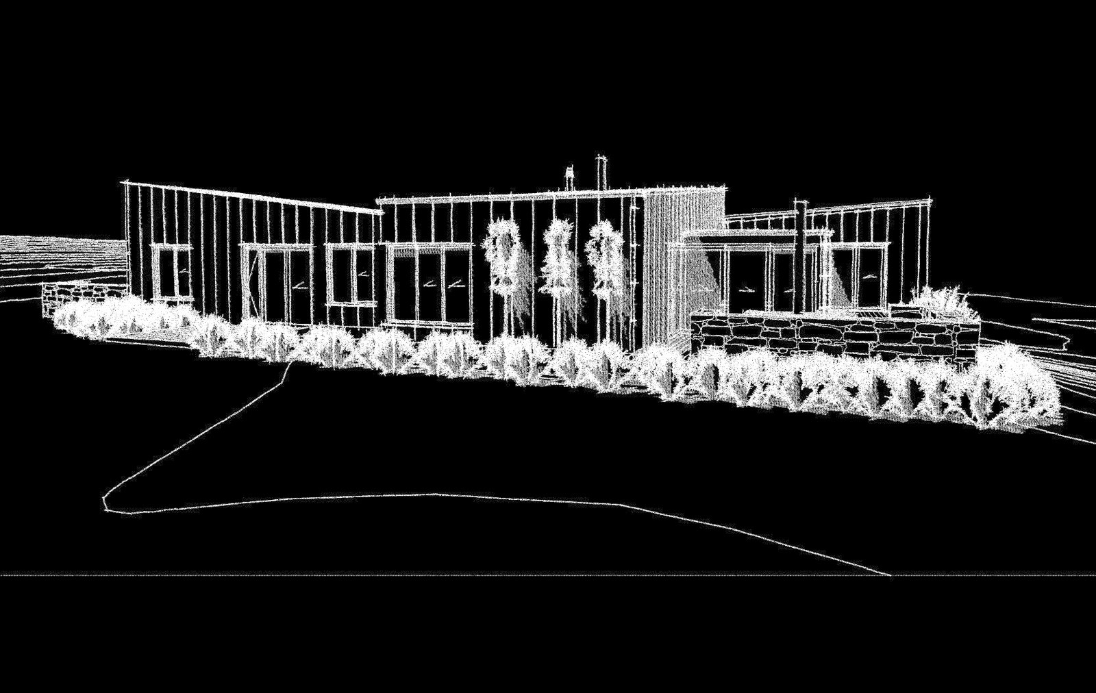 Maori Point Road House, north elevation concept render